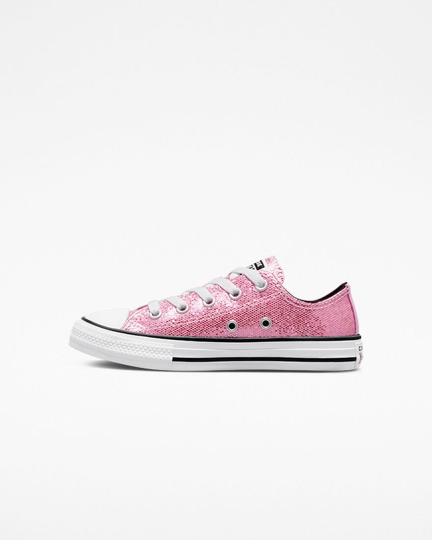 Tenisi Fete Converse Chuck Taylor All Star Glitter Roz Negrii | RO CZJD0367